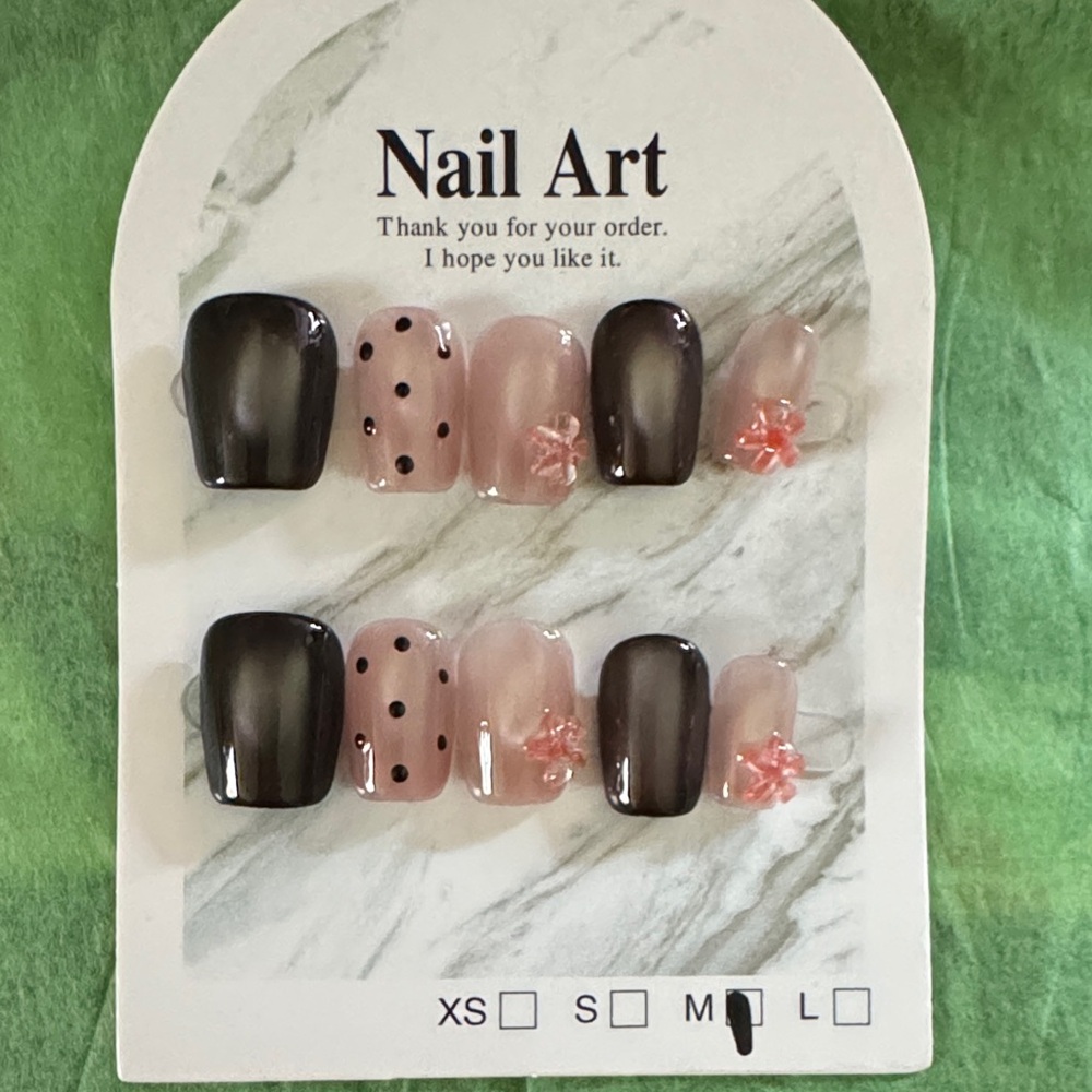 Black and Pink Nail Art Set